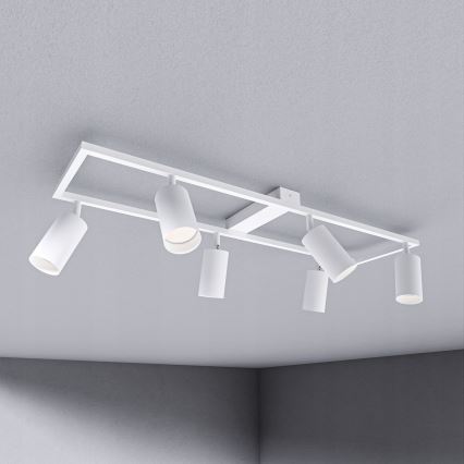 Virziena gaismeklis 6xGU10/30W/230V balts