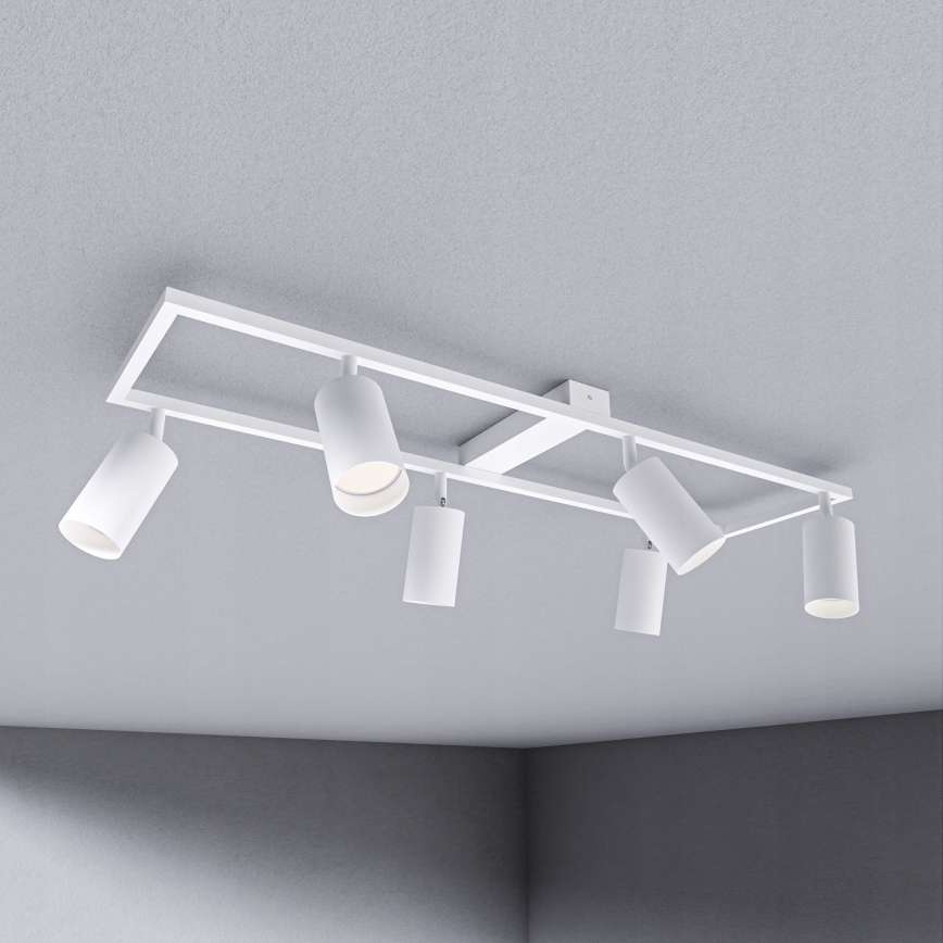 Virziena gaismeklis 6xGU10/30W/230V balts