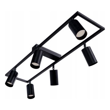 Virziena gaismeklis 6xGU10/30W/230V melns