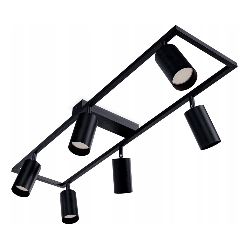 Virziena gaismeklis 6xGU10/30W/230V melns