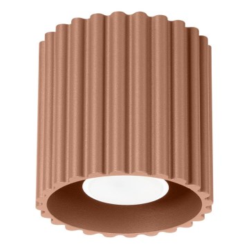 Virziena gaismeklis AURA 1xGU10/10W/230V Ø 10 cm brūns