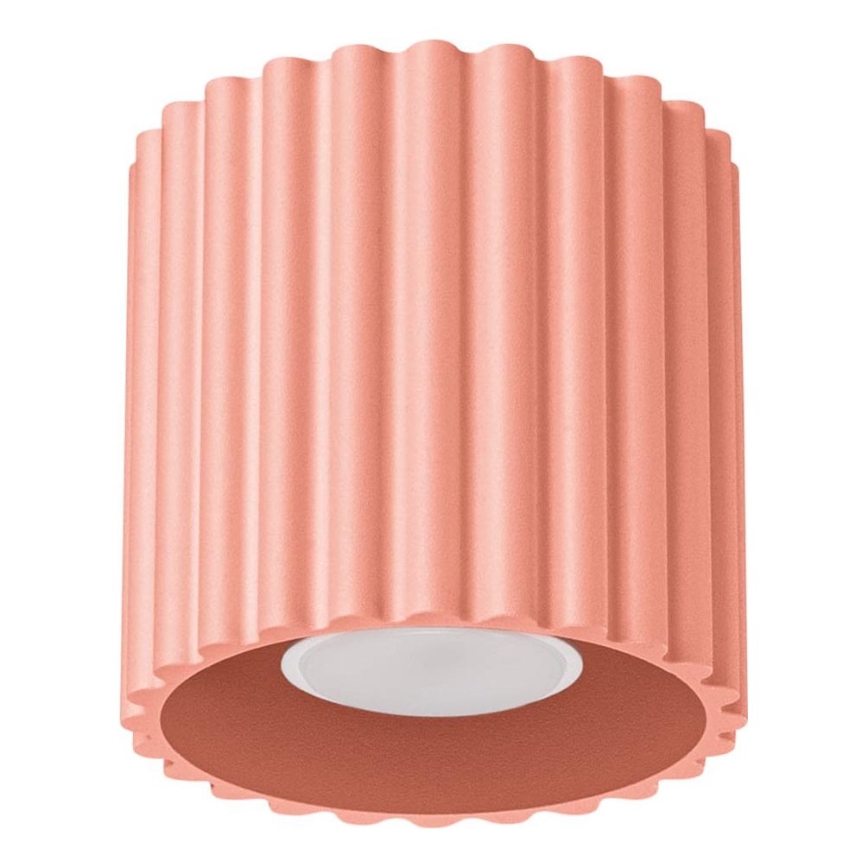 Virziena gaismeklis AURA 1xGU10/10W/230V Ø 10 cm rozā