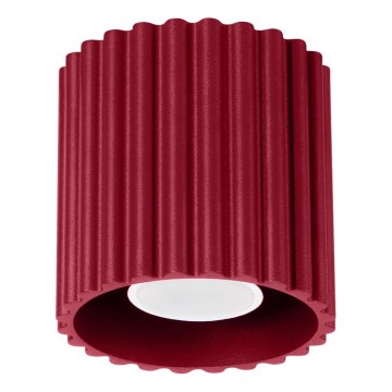 Virziena gaismeklis AURA 1xGU10/10W/230V Ø 10 cm sarkans