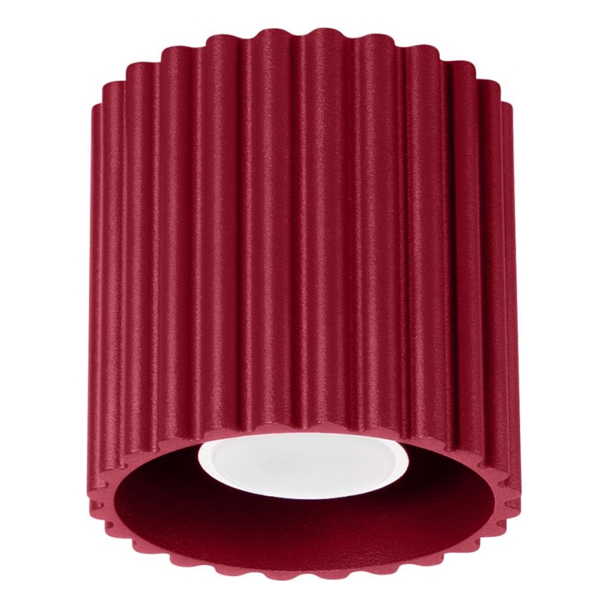 Virziena gaismeklis AURA 1xGU10/10W/230V Ø 10 cm sarkans