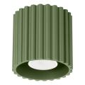 Virziena gaismeklis AURA 1xGU10/10W/230V, Ø 10 cm, zaļš