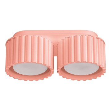 Virziena gaismeklis AURA 2xGX53/10W/230V rozā