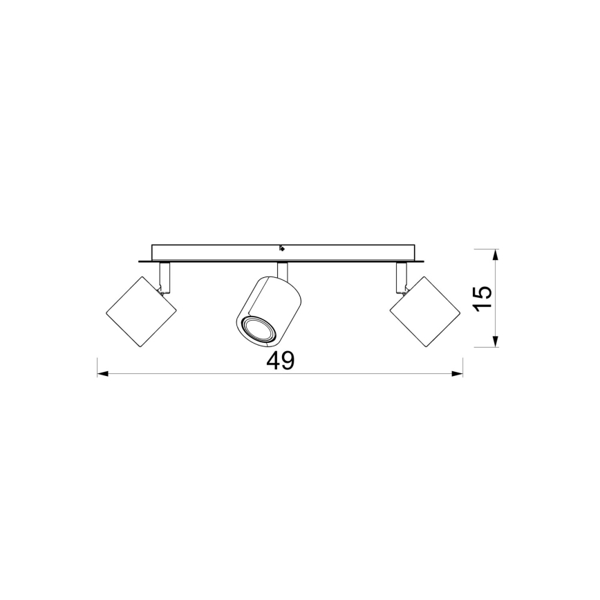 Virziena gaismeklis DEMIA 3xGU10/8W/230V bēšs