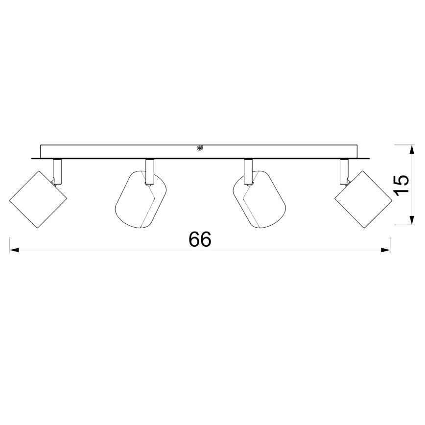 Virziena gaismeklis DEMIA 4xGU10/8W/230V bēšs