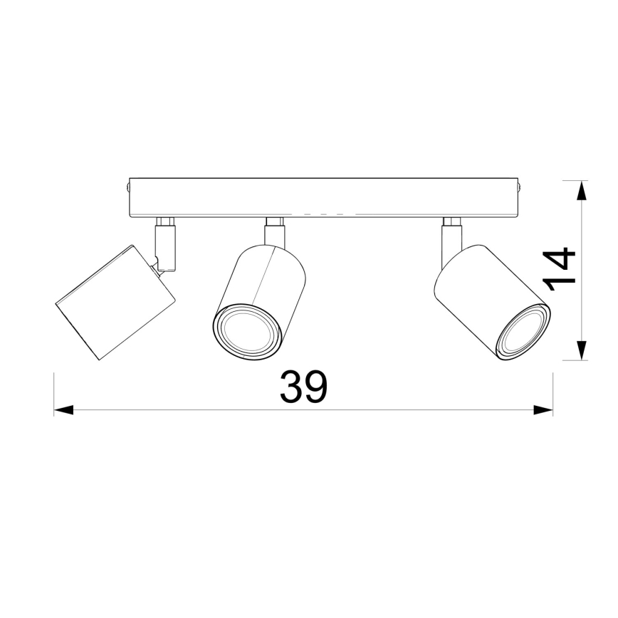 Virziena gaismeklis FUN 5xGU10/8W/230V dzeltens