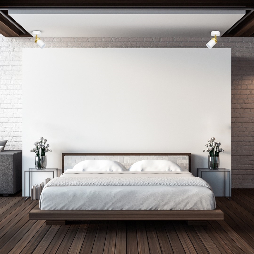 Virziena gaismeklis JOKER 1xGU10/25W/230V balts/zelts