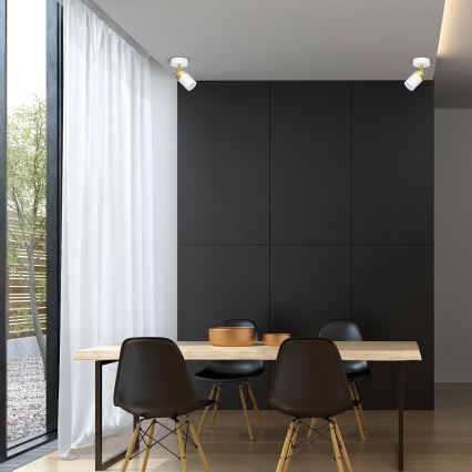 Virziena gaismeklis JOKER 1xGU10/25W/230V balts/zelts