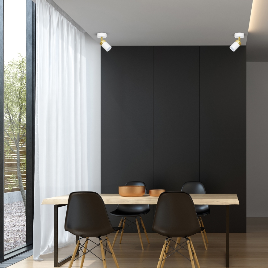 Virziena gaismeklis JOKER 1xGU10/25W/230V balts/zelts