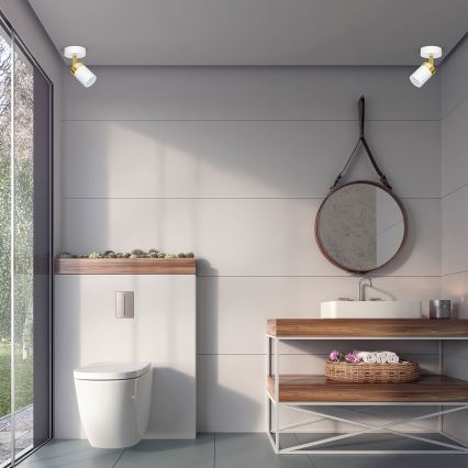 Virziena gaismeklis JOKER 1xGU10/25W/230V balts/zelts