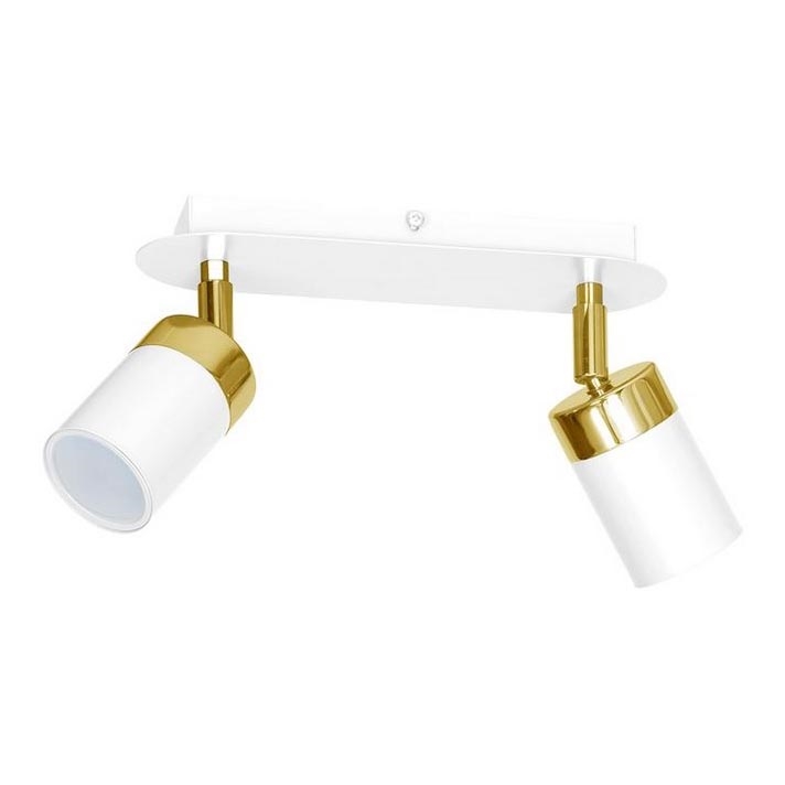 Virziena gaismeklis JOKER 2xGU10/25W/230V balts/zeltains