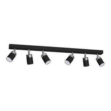 Virziena gaismeklis JOKER 6xGU10/25W/230V melns/spīdīgs hroms