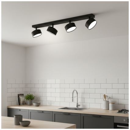 Virziena gaismeklis LUNVIGO 4xGX53/35W/230V melns