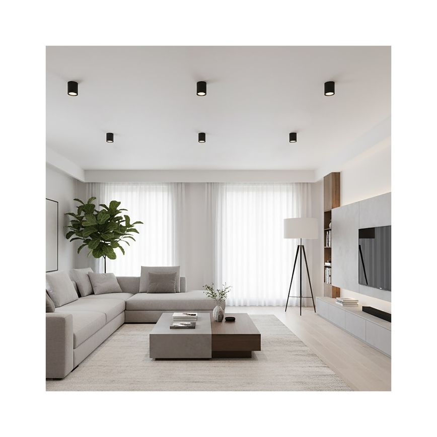 Virziena gaismeklis OH12 1xGX53/35W/230V 9,6 cm melns