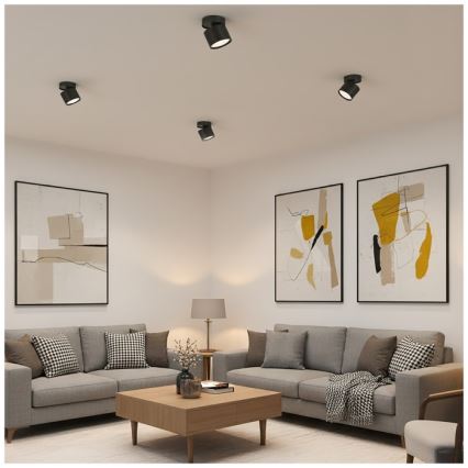 Virziena gaismeklis OH12F 1xGX53/35W/230V 8,5 cm melns