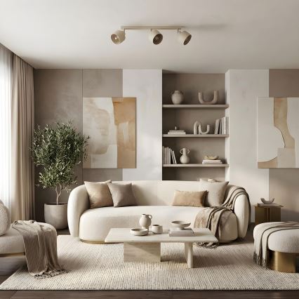 Virziena gaismeklis PARKLA 3xE27/15W/230V bēšs