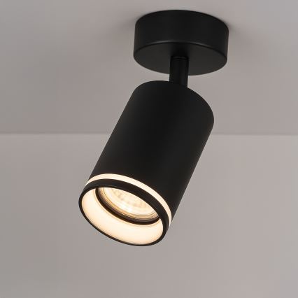 Virziena gaismeklis PIPE 1xGU10/10W/230V melns