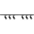 Virziena gaismeklis sliedžu sistēmai PIPE, 6xGU10/10W/230V, melns