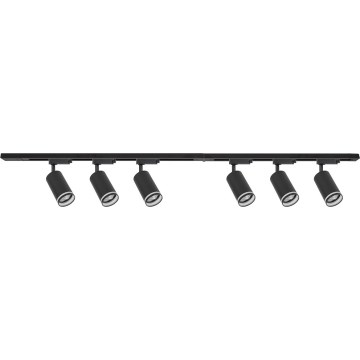 Virziena gaismeklis sliedžu sistēmai PIPE, 6xGU10/10W/230V, melns