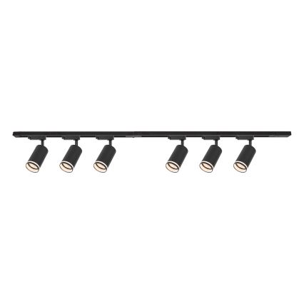 Virziena gaismeklis sliedžu sistēmai PIPE, 6xGU10/10W/230V, melns