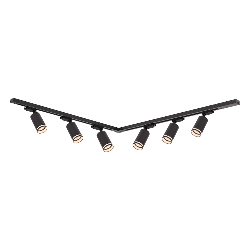 Virziena gaismeklis sliedžu sistēmai PIPE, 6xGU10/10W/230V, melns