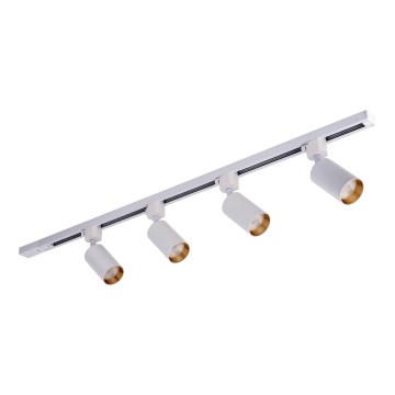 Virziena gaismeklis sliežu sistēmā TRACER 4xGU10/10W/230V 1 m balts