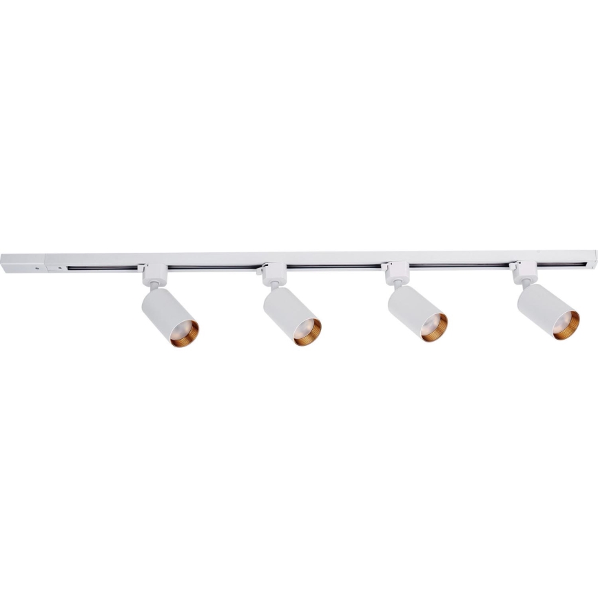 Virziena gaismeklis sliežu sistēmā TRACER 4xGU10/10W/230V 1 m balts