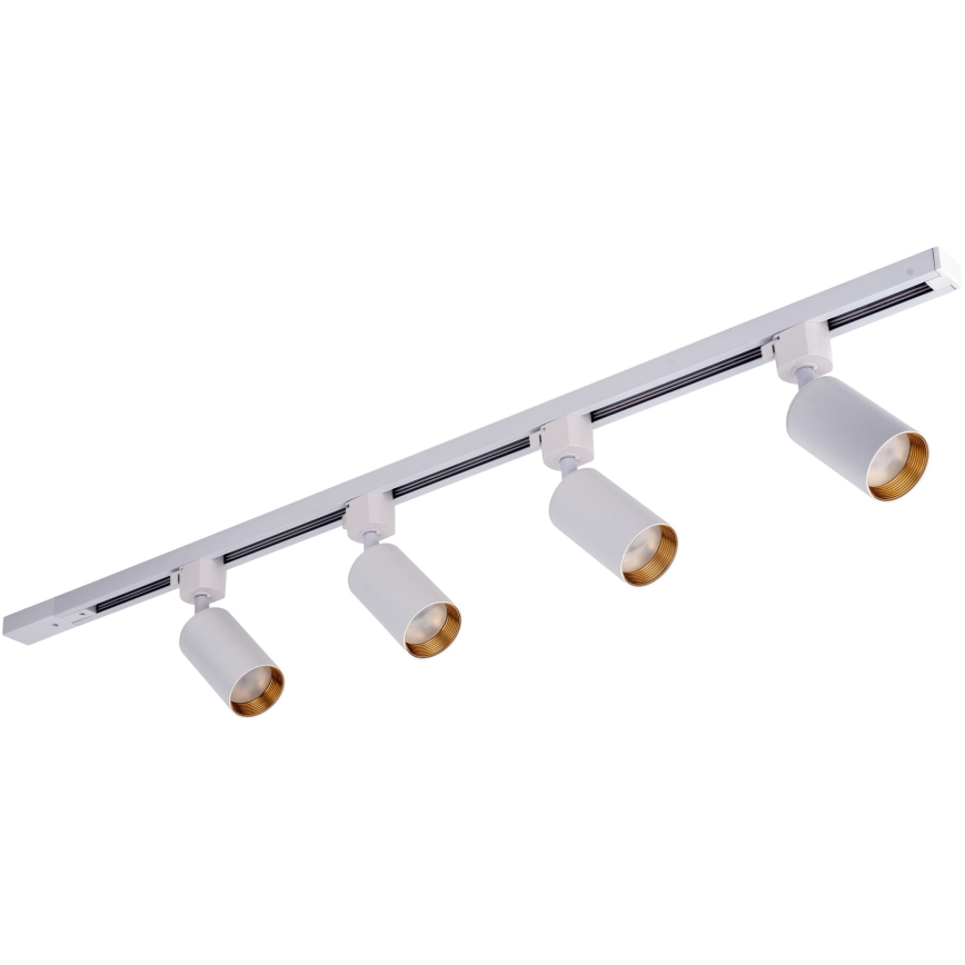 Virziena gaismeklis sliežu sistēmā TRACER 4xGU10/10W/230V 1 m balts