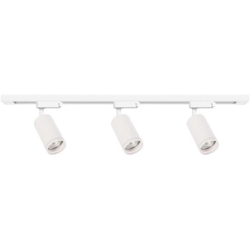 Virziena gaismeklis sliežu sistēmai PIPE 3xGU10/10W/230V, balts