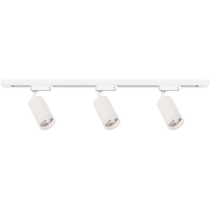 Virziena gaismeklis sliežu sistēmai PIPE 3xGU10/10W/230V, balts