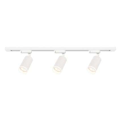 Virziena gaismeklis sliežu sistēmai PIPE 3xGU10/10W/230V, balts