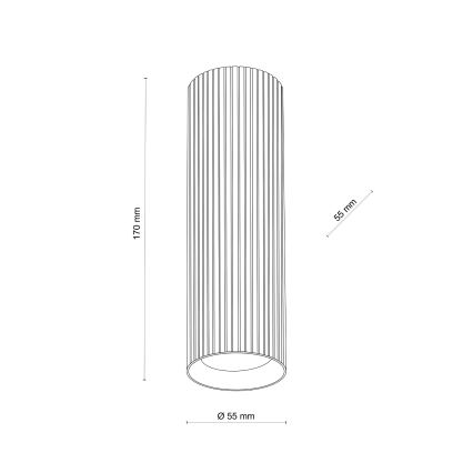 Virziena gaismeklis TUNE M 1xGU10/10W/230V 17 cm balts