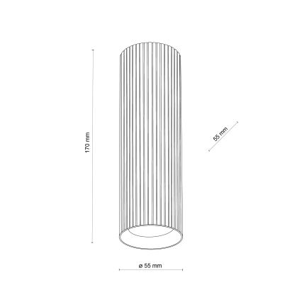 Virziena gaismeklis TUNE M 1xGU10/10W/230V 17 cm melns