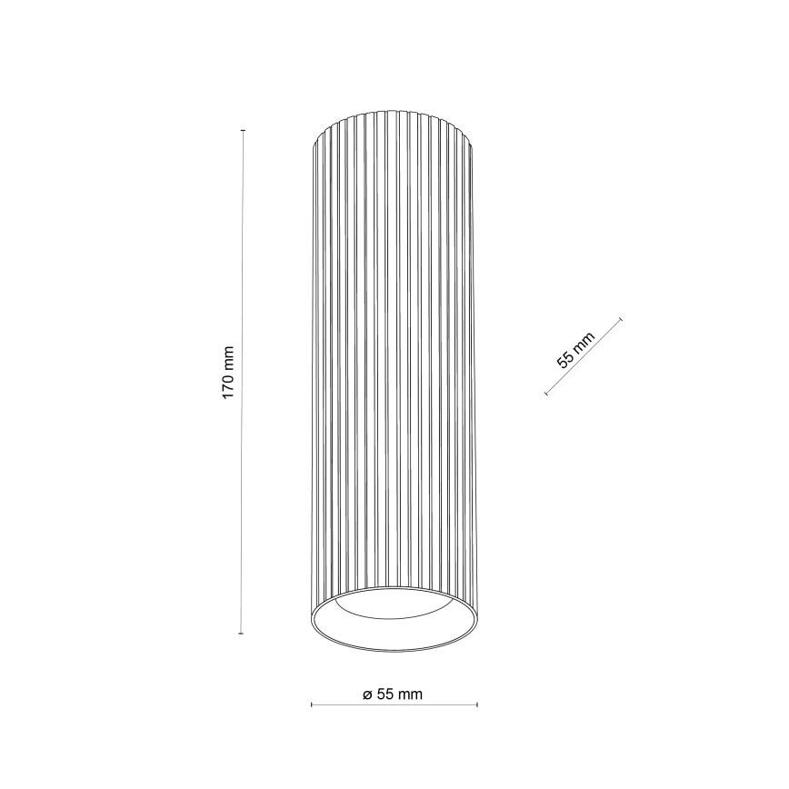 Virziena gaismeklis TUNE M 1xGU10/10W/230V 17 cm melns