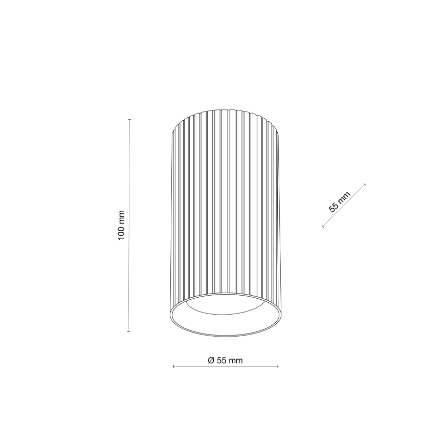 Virziena gaismeklis TUNE S 1xGU10/10W/230V 10 cm melns