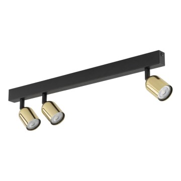 Virziena lampa TOP 3xGU10/10W/230V melna/zelta