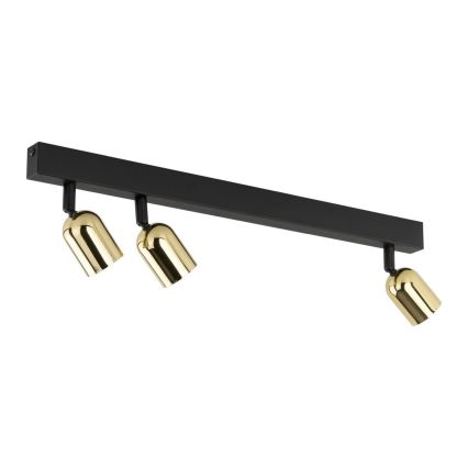 Virziena lampa TOP 3xGU10/10W/230V melna/zelta