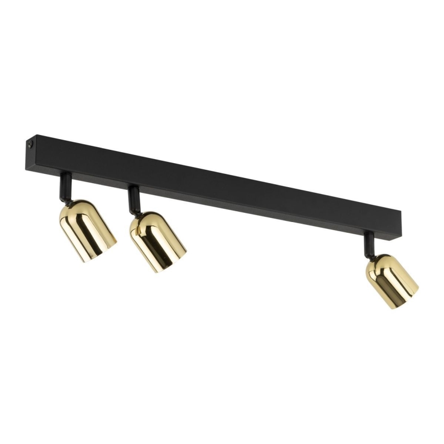 Virziena lampa TOP 3xGU10/10W/230V melna/zelta