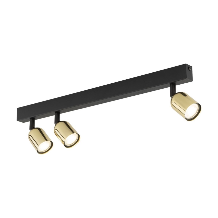 Virziena lampa TOP 3xGU10/10W/230V melna/zelta