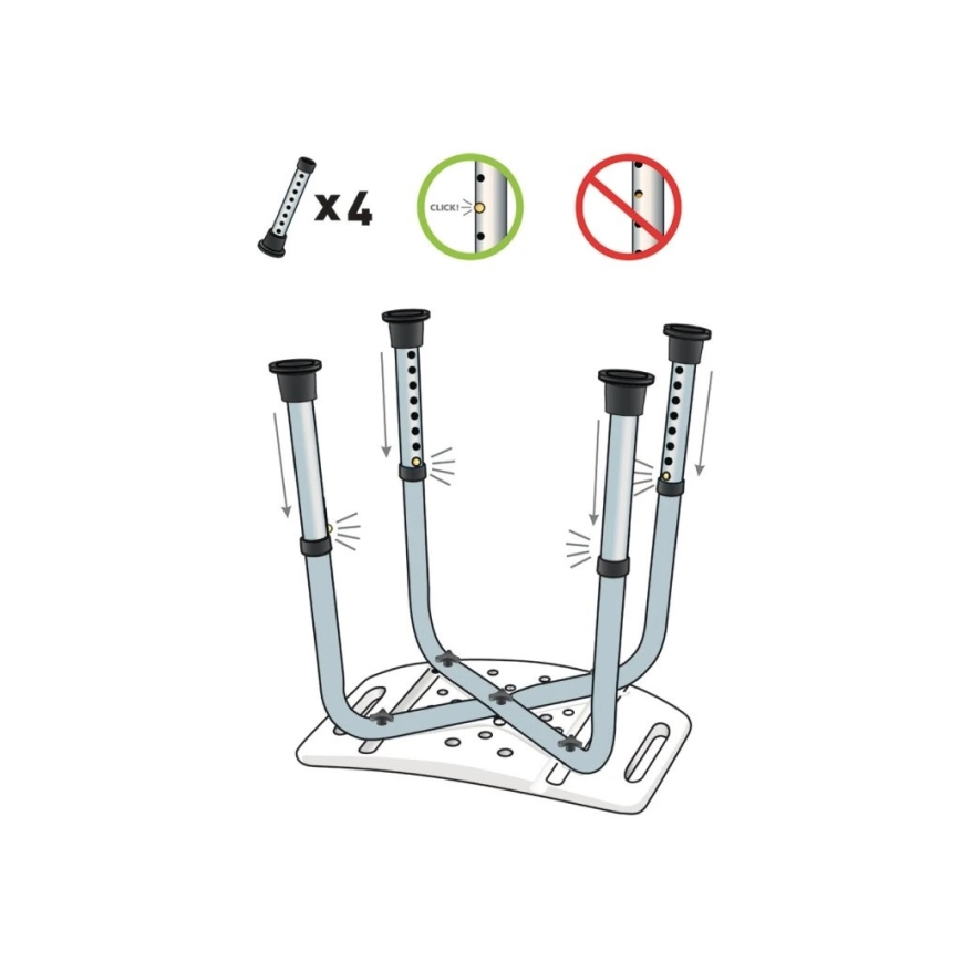 Vitility - Dušas sēdeklis 53x49,5 cm balts