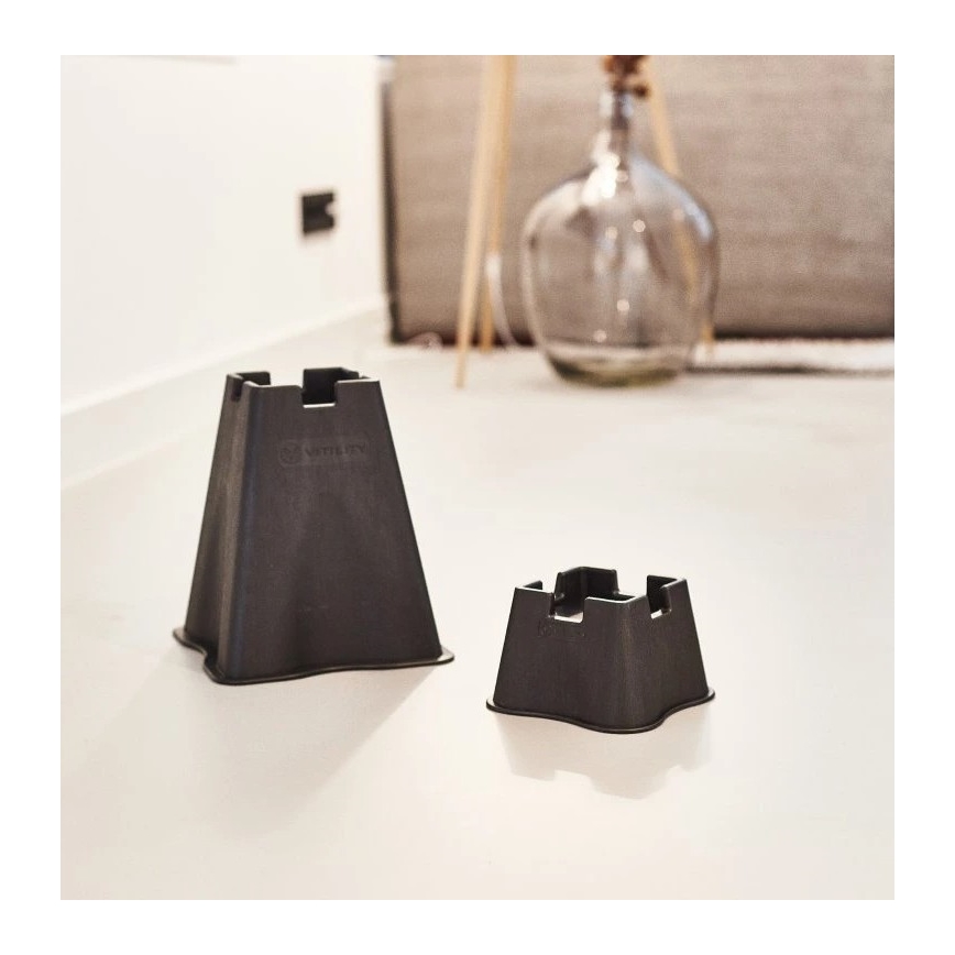 Vitility - komplekts 4 gab. gultas pacēlāji 7 cm, melni