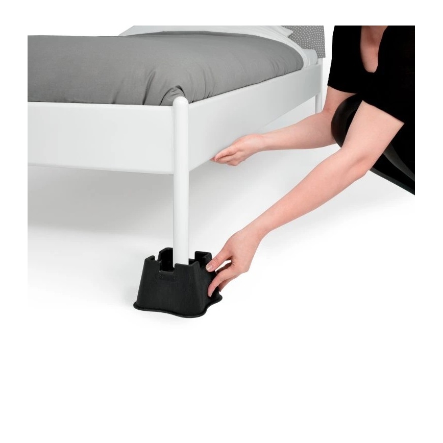 Vitility - komplekts 4 gab. gultas pacēlāji 7 cm, melni