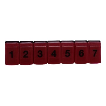 Vitility - nedēļas tablešu dozators, sarkans