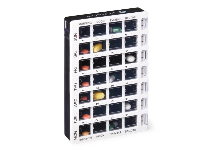 Vitility - Nedēļas zāļu dozators balts/melns