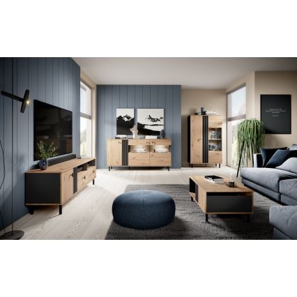 Vitrīna BADIA ozols/antracīts