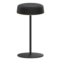 VIVIEN LED galda lampa ar regulējamu spilgtumu, saules uzlādi LED/3W/5V 2700K 1600 mAh IP54 melna