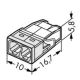 WAGO 2273-202 - Sadales kastes spaile COMPACT 2x2,5 450V balta
